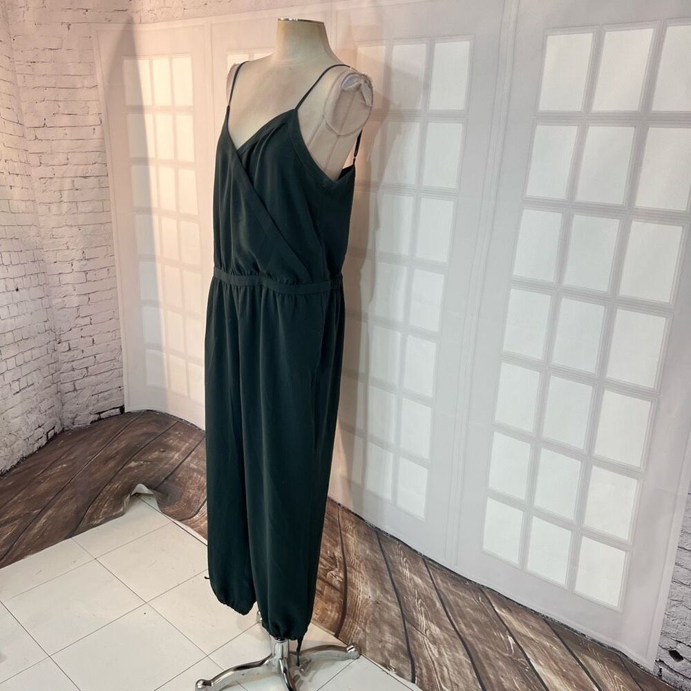 Madewell hunter green slip on elasticized waist jumpsuit with pockets size xl - Picture 4 of 12